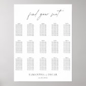 Tableau minimaliste des sièges Mariages (Devant)