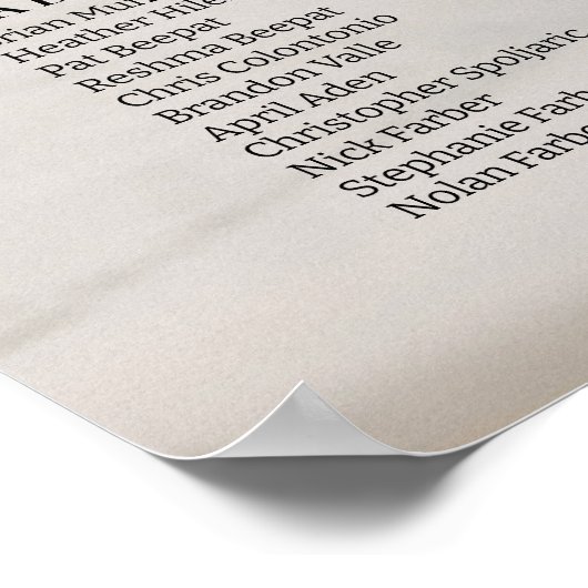 Tableau moderne de sièges mariage photo, 18 tablea (Coin)