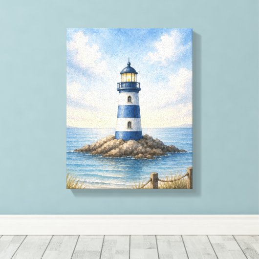 Tableau mural en toile enroulée du phare côtier (Insitu (Plancher de Bois))