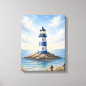 Tableau mural en toile enroulée du phare côtier (Recto)