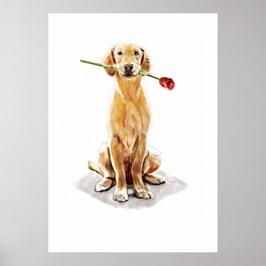 Tableau mural Golden Retriever – Impression d'art  (Devant)