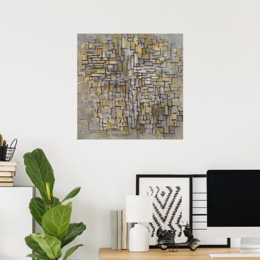 Tableau n° 2/Composition n° VII par Piet Mondrian (Bureau à domicile)