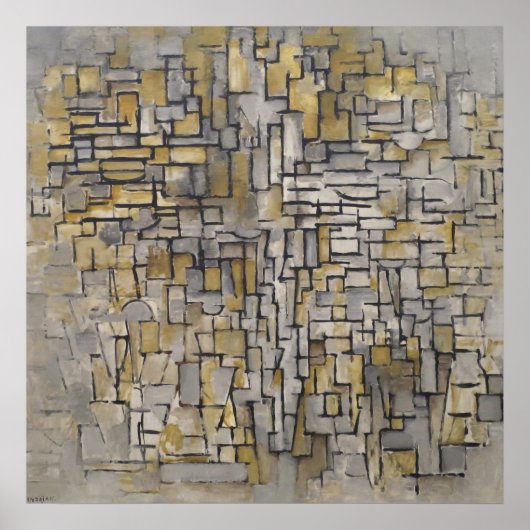 Tableau n° 2/Composition n° VII par Piet Mondrian (Devant)