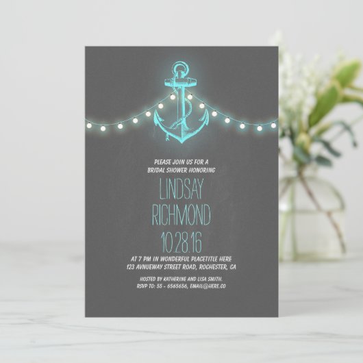 tableau nautique nuptiale invitation (Debout devant)