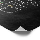 Tableau noir affiche de Noël Amour Joie Paix Croir (Coin)