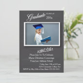 Tableau noir Cadre photo Invitation de graduation  (Debout devant)
