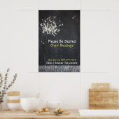 Tableau noir Dandelion personnalisable Poster d'en (Cuisine)