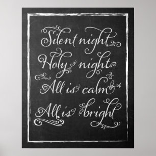 Tableau noir de Noël de nuit