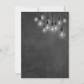 Tableau noir Edison Lumières Moderne Script Merci (Dos)