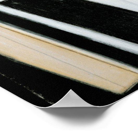 Tableau noir et blanc Abstrait (Coin)