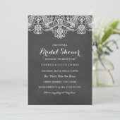 Tableau noir et dentelle blanche | Invitation de f (Debout devant)