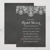 Tableau noir et dentelle blanche | Invitation de f (Devant / Derrière)