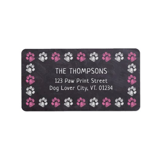 Tableau noir - Étiquettes de retour Empreinte de p (Devant)