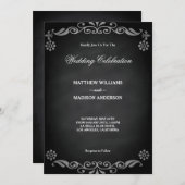 Tableau noir Faire-part de mariage (Devant / Derrière)