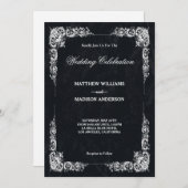 Tableau noir Faire-part de mariage (Devant / Derrière)