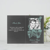 tableau noir Floral Folal Programmes de mariage ph (Debout devant)