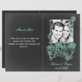 tableau noir Floral Folal Programmes de mariage ph (Devant / Derrière)