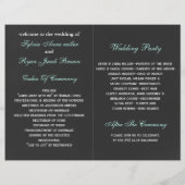 tableau noir Floral Folal Programmes de mariage ph (Dos)