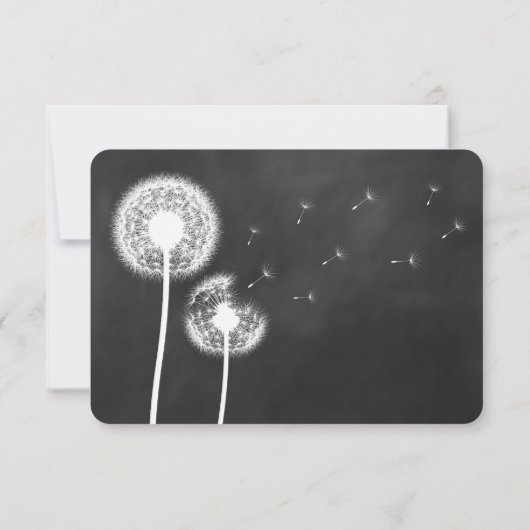 Tableau noir floral RSVP (menthe) (Dos)