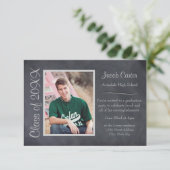 Tableau noir/gris -3x5 Faire-part de graduation (Debout devant)