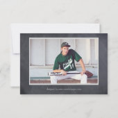 Tableau noir/gris -3x5 Faire-part de graduation (Dos)