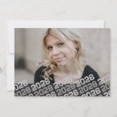 Tableau noir gris - Carte de remerciements photo (Dos)