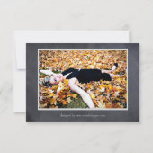 Tableau noir/gris - Faire-part 3x5Graduation (Dos)