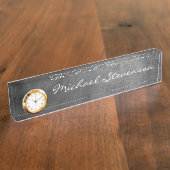 Tableau noir gris Motif plaque commerciale (Taille)