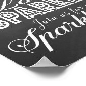 Tableau noir Imprimez mariage pailletant d'amour (Coin)