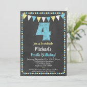 Tableau noir jaune 4e Invitation anniversaire (Debout devant)