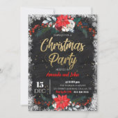 Tableau noir Joyeux Noël Fête Invitation (Devant)