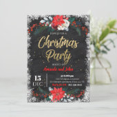 Tableau noir Joyeux Noël Fête Invitation (Debout devant)