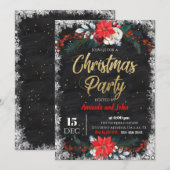 Tableau noir Joyeux Noël Fête Invitation (Devant / Derrière)