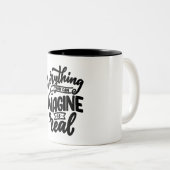 Tableau noir Laisser le café Temps minimal Mug (Devant droit)