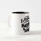 Tableau noir Laisser le café Temps minimal Mug (Devant gauche)