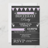 Tableau noir Lavender Invitation d'anniversaire (Devant)