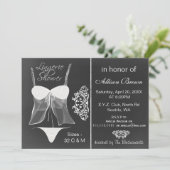 tableau noir Lingerie Douche Invitations (Debout devant)