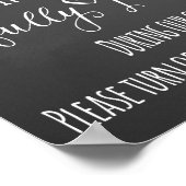Tableau noir Mariage débranché affiche d'impressio (Coin)