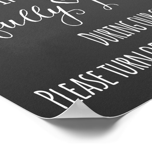 Tableau noir Mariage débranché affiche d'impressio (Coin)