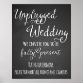 Tableau noir Mariage débranché affiche d'impressio (Devant)