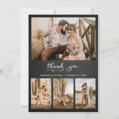 Tableau noir Mariage multiphoto | Script Merci (Devant)