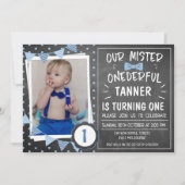 Tableau noir Onederday Invitation 1er anniversaire (Devant)