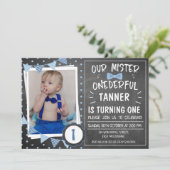 Tableau noir Onederday Invitation 1er anniversaire (Debout devant)