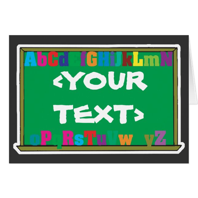 Tableau noir personnalisable, <YOURTEXT> (Devant horizontal)