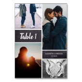 Tableau noir Photo Collage Mariage Numéro de table (Dos)