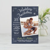 Tableau noir | Photo | Invitation de réception de  (Debout devant)