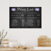 Tableau Noir Photographe Menu Tarif Impression Aff (Cuisine)