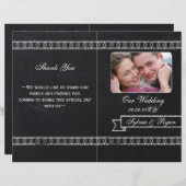tableau noir pliage Programmes de mariage photo (Devant / Derrière)