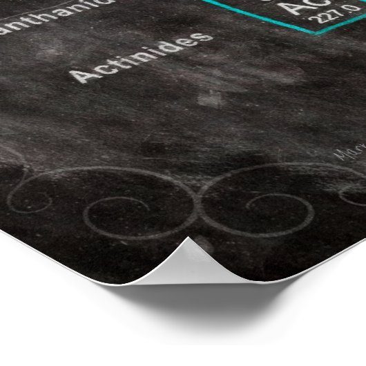 Tableau Noir Rétro Tableau Périodique Des Éléments (Coin)