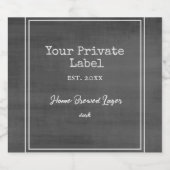 Tableau Noir Rétro Votre Étiquette de Vin Privée (Étiquettes simples)